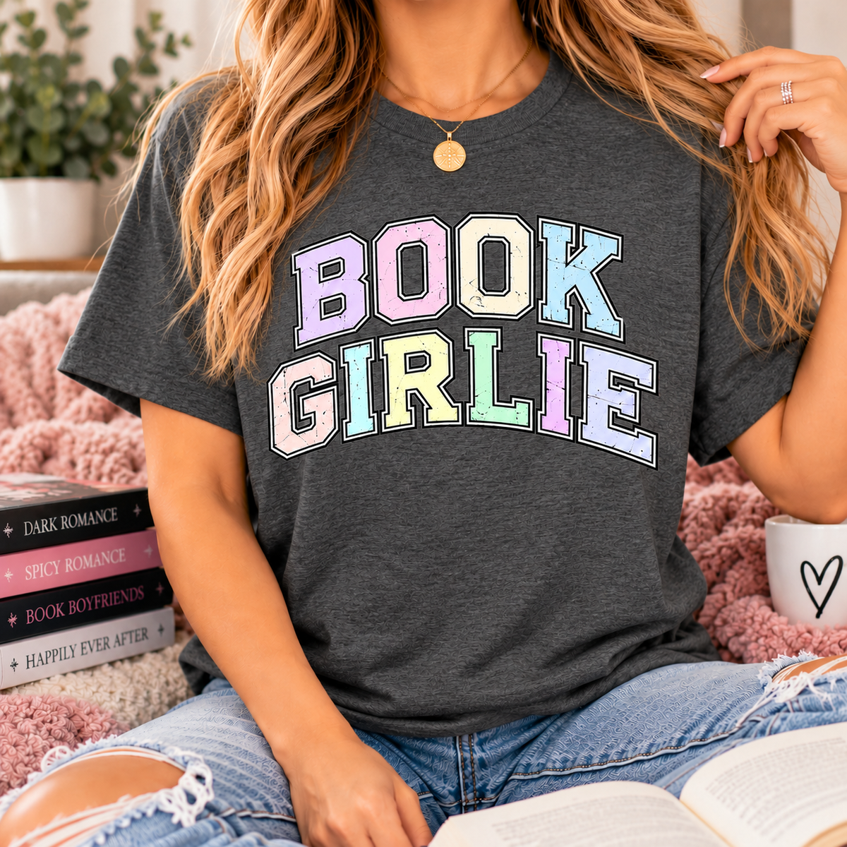 Bookish Graphic T-Shirts I Book Girlie| Cute Tees for Book Lovers & Romance Readers