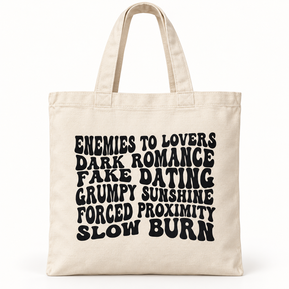 Bookish Canvas Tote Bag – Romance Reader Book Bag, Multiple Designs
