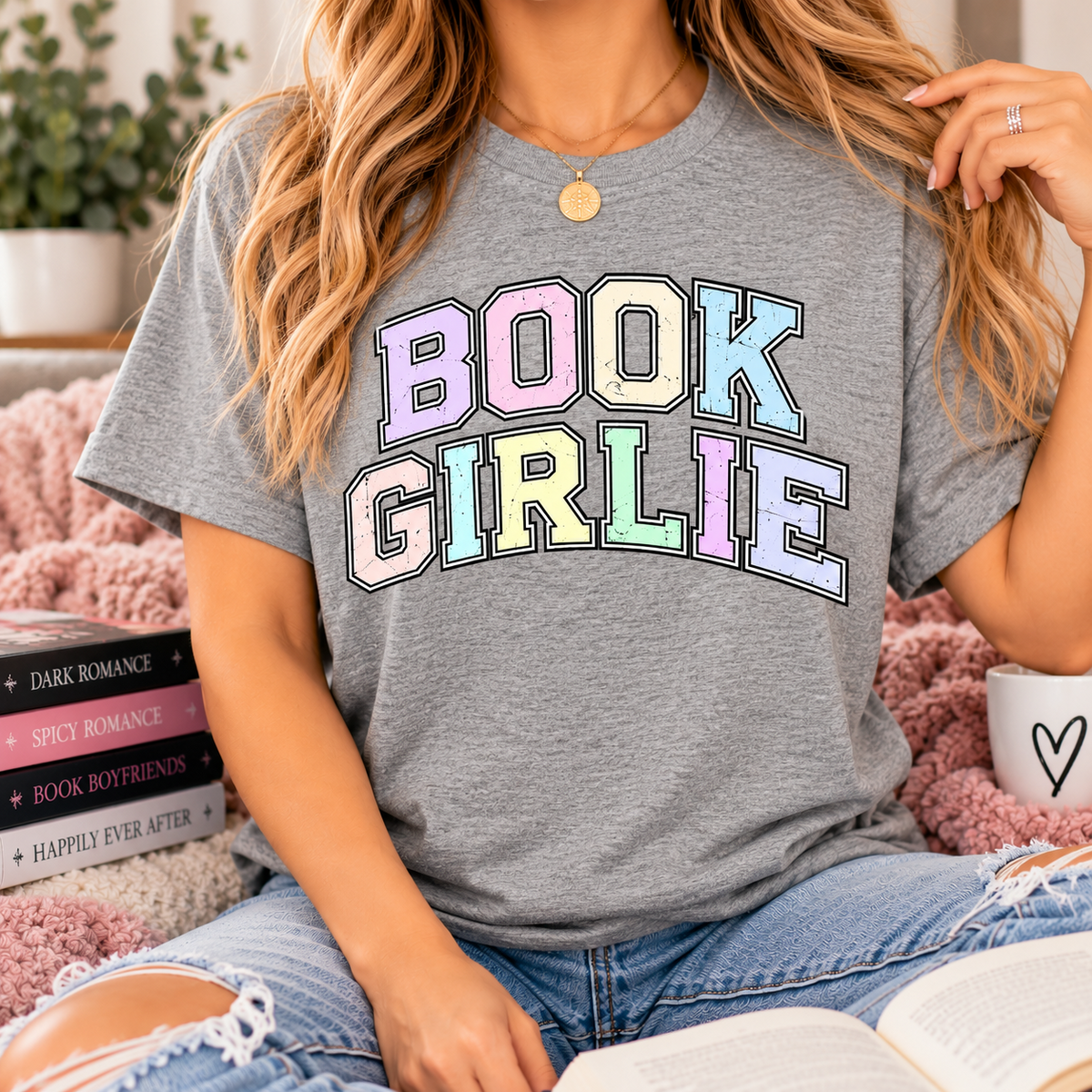 Bookish Graphic T-Shirts I Book Girlie| Cute Tees for Book Lovers & Romance Readers