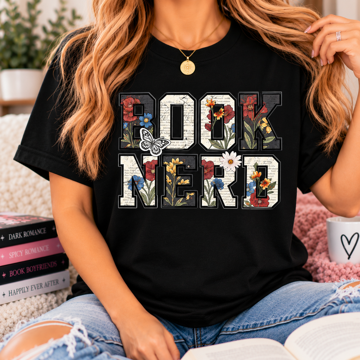 Bookish Graphic T-Shirts Book Nerd | Cute Tees for Book Lovers & Romance Readers